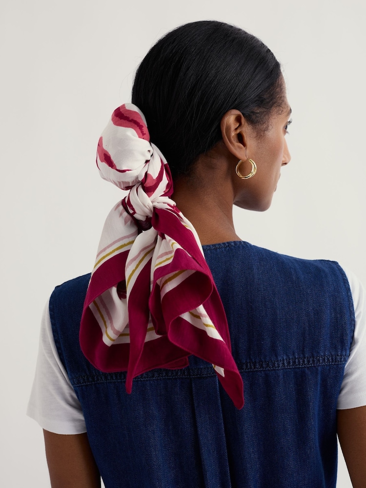 Seasalt Cornwall Pink May Garland Square Scarf - Image 2 of 4
