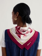 Seasalt Cornwall Pink May Garland Square Scarf - Image 3 of 4