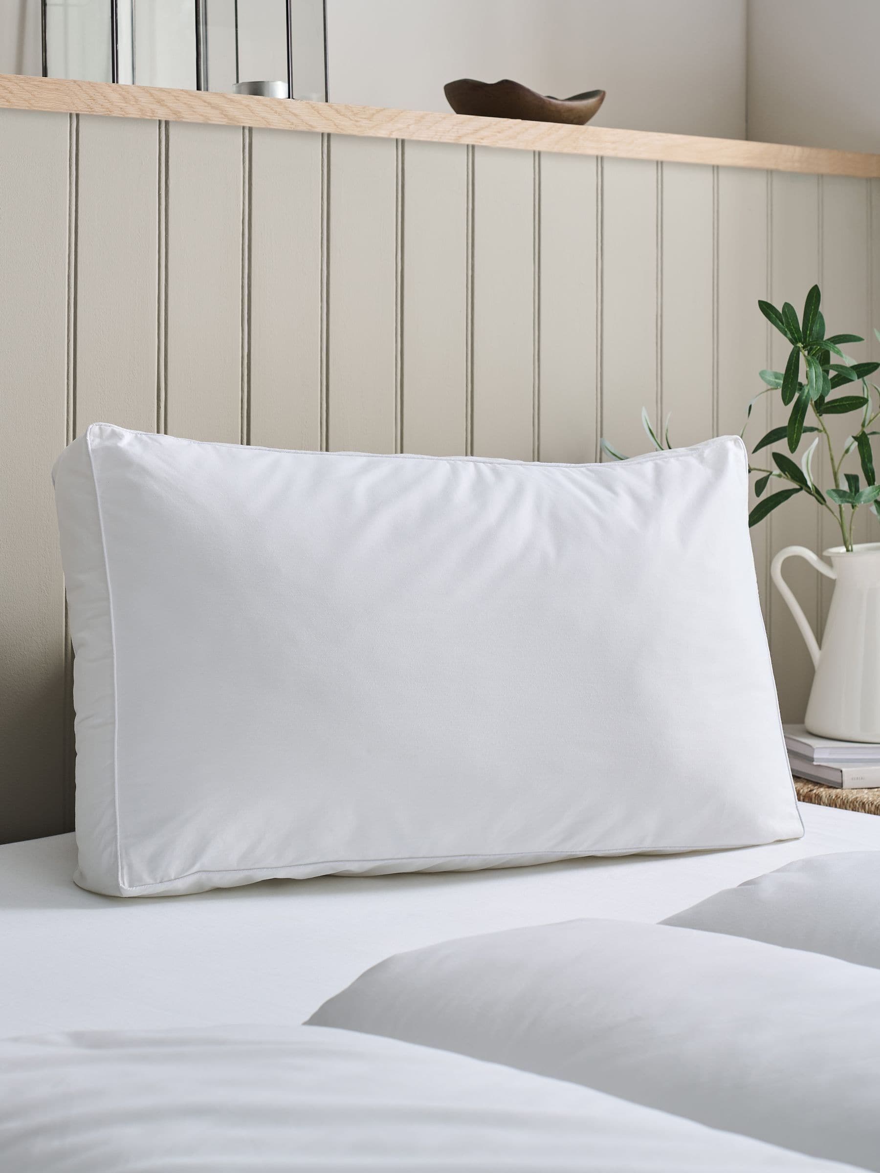 Christy Unisex White Classic Filled Hollowfibre Soft Medium Deepsided Pillow In - Image 4