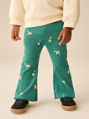 Verde - Leggings acampanados de canalé (3 meses-7 años) - Imagen 1 de 8