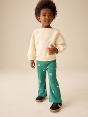 Verde - Leggings acampanados de canalé (3 meses-7 años) - Imagen 2 de 8
