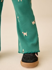 Verde - Leggings acampanados de canalé (3 meses-7 años) - Imagen 4 de 8