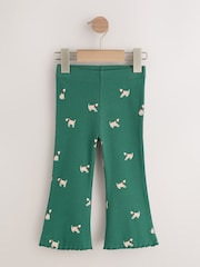 Verde - Leggings acampanados de canalé (3 meses-7 años) - Imagen 5 de 8