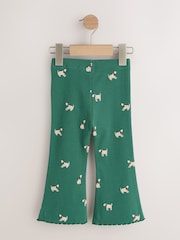 Verde - Leggings acampanados de canalé (3 meses-7 años) - Imagen 6 de 8