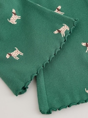 Verde - Leggings acampanados de canalé (3 meses-7 años) - Imagen 8 de 8