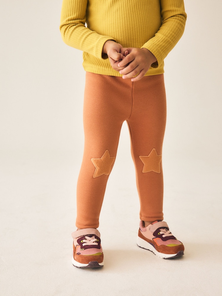 Rust Orange Cosy Fleece Lined Leggings (3mths-7yrs) - Image 1 of 9