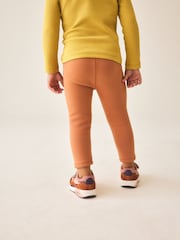 Rust Orange Cosy Fleece Lined Leggings (3mths-7yrs) - Image 3 of 9