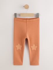 Rust Orange Cosy Fleece Lined Leggings (3mths-7yrs) - Image 5 of 9