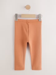 Rust Orange Cosy Fleece Lined Leggings (3mths-7yrs) - Image 6 of 9