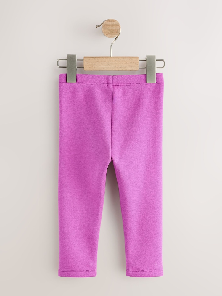 Purple Cosy Fleece Lined Leggings (3mths-7yrs) - Image 2 of 4