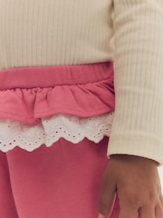 Pink Frill Waist Barrel Leg Trousers (3mths-7yrs) - Image 3 of 8