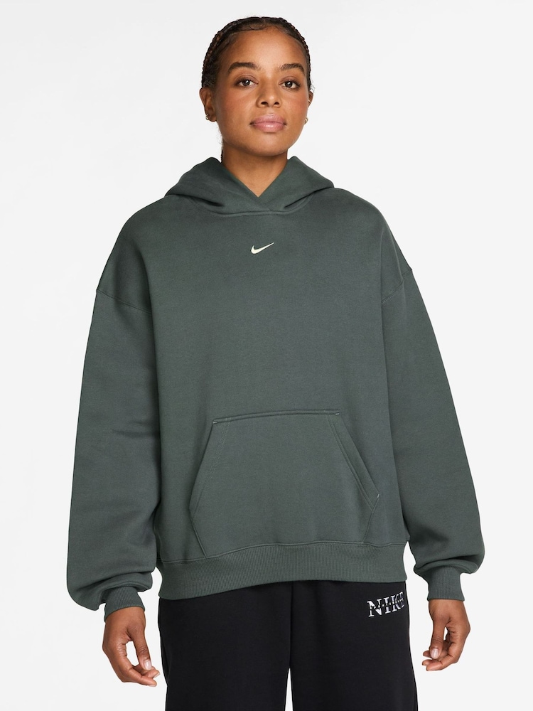 Nike Camo Green Studio Fleece Oversized Hoodie - Image 1 of 3 Nike Camo Green Studio Fleece Oversized Hoodie - Image 1 of 3