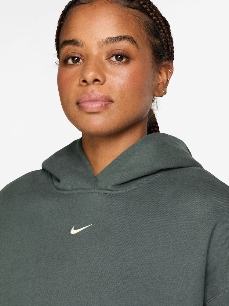 Nike Camo Green Studio Fleece Oversized Hoodie - Image 3 of 3 Nike Camo Green Studio Fleece Oversized Hoodie - Image 3 of 3