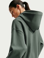Nike Camo Green Studio Fleece Oversized Hoodie - Image 4 of 7