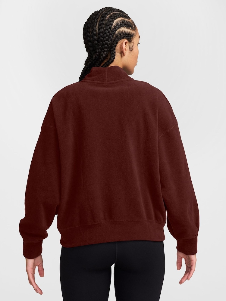 Mystic Date Braun - Nike One Polar Fleece Cardigan - Bild 2 von 3