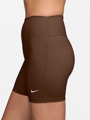 Nike Brown Cacao Wow One High-Waisted 5" Biker Shorts - Image 3 of 4