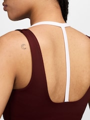 Nike Mystic Date Brown One Light Support Padded Strappy Sports Bra - Image 3 of 3