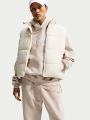 Cream 2 - Nike Studio Fleece Oversized džemperis ar kapuci - Attēls 5 no 6