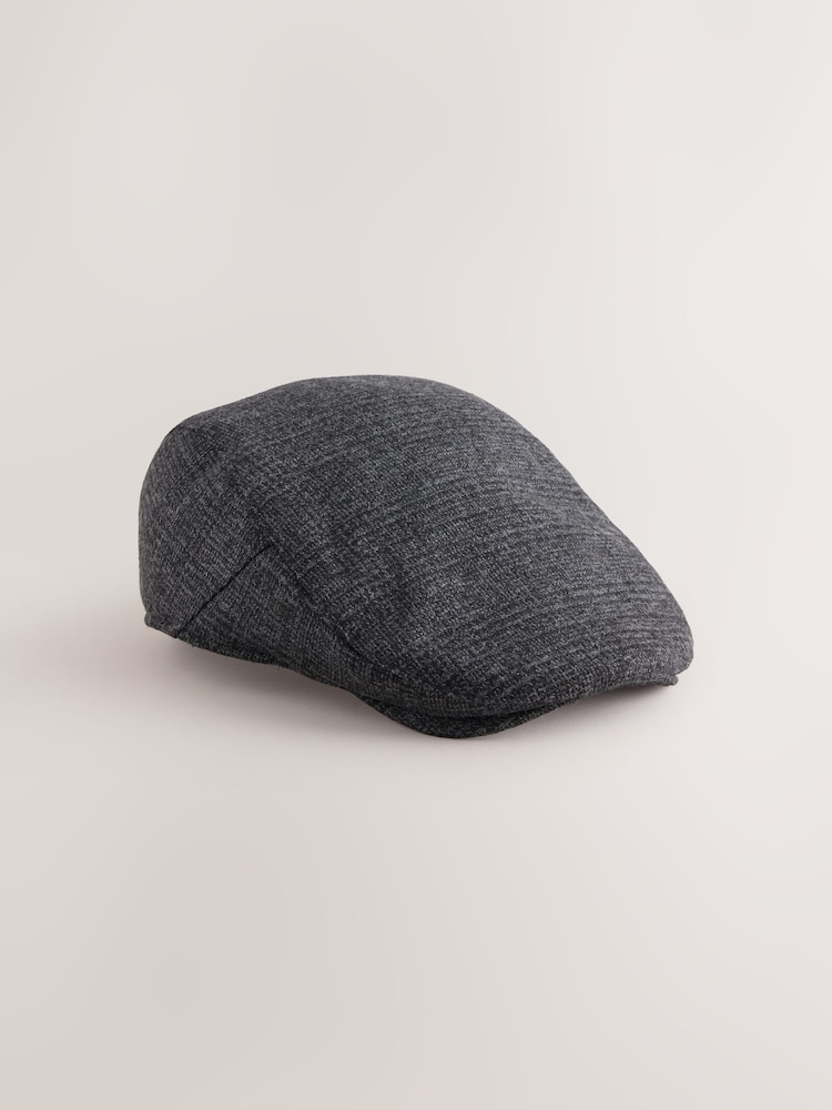 Black/Charcoal Grey Check - כובע שטוח - תמונה 2 מתוך 4 Black/Charcoal Grey Check - כובע שטוח - תמונה 2 מתוך 4
