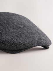 Black/Charcoal Grey Check - כובע שטוח - תמונה 3 מתוך 4