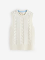 Laura Ashley Ivory Knitted Heart Tank - Image 1 of 3