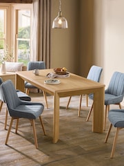 Light Natural Oak Effect Malvern 6 to 8 Seater Extending Dining Table - Image 1 of 13