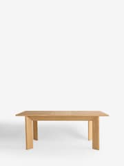 Light Natural Oak Effect Malvern 6 to 8 Seater Extending Dining Table - Image 5 of 13