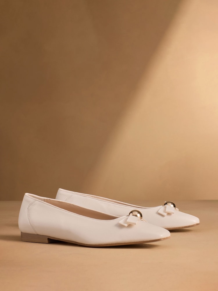 Russell & Bromley Oatmeal Carden Ballet Flats - Image 1 of 7 Russell & Bromley Oatmeal Carden Ballet Flats - Image 1 of 7