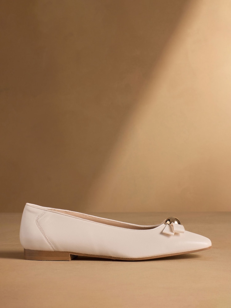 Russell & Bromley Oatmeal Carden Ballet Flats - Image 2 of 7 Russell & Bromley Oatmeal Carden Ballet Flats - Image 2 of 7
