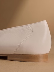 Russell & Bromley Oatmeal Carden Ballet Flats - Image 6 of 7