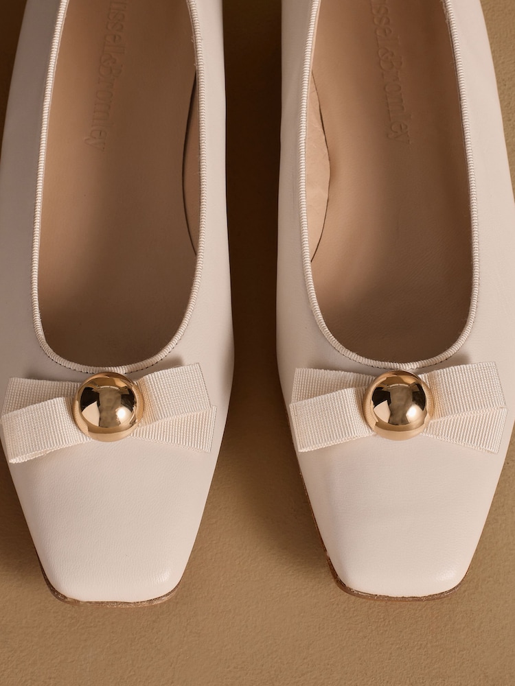Russell & Bromley Oatmeal Carden Ballet Flats - Image 7 of 7 Russell & Bromley Oatmeal Carden Ballet Flats - Image 7 of 7