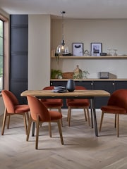 Dark Bronx Bronx Herringbone 4 to 6 Seater Extending Dining Table - Image 1 of 12
