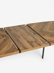 Dark Bronx Bronx Herringbone 4 to 6 Seater Extending Dining Table - Image 12 of 12