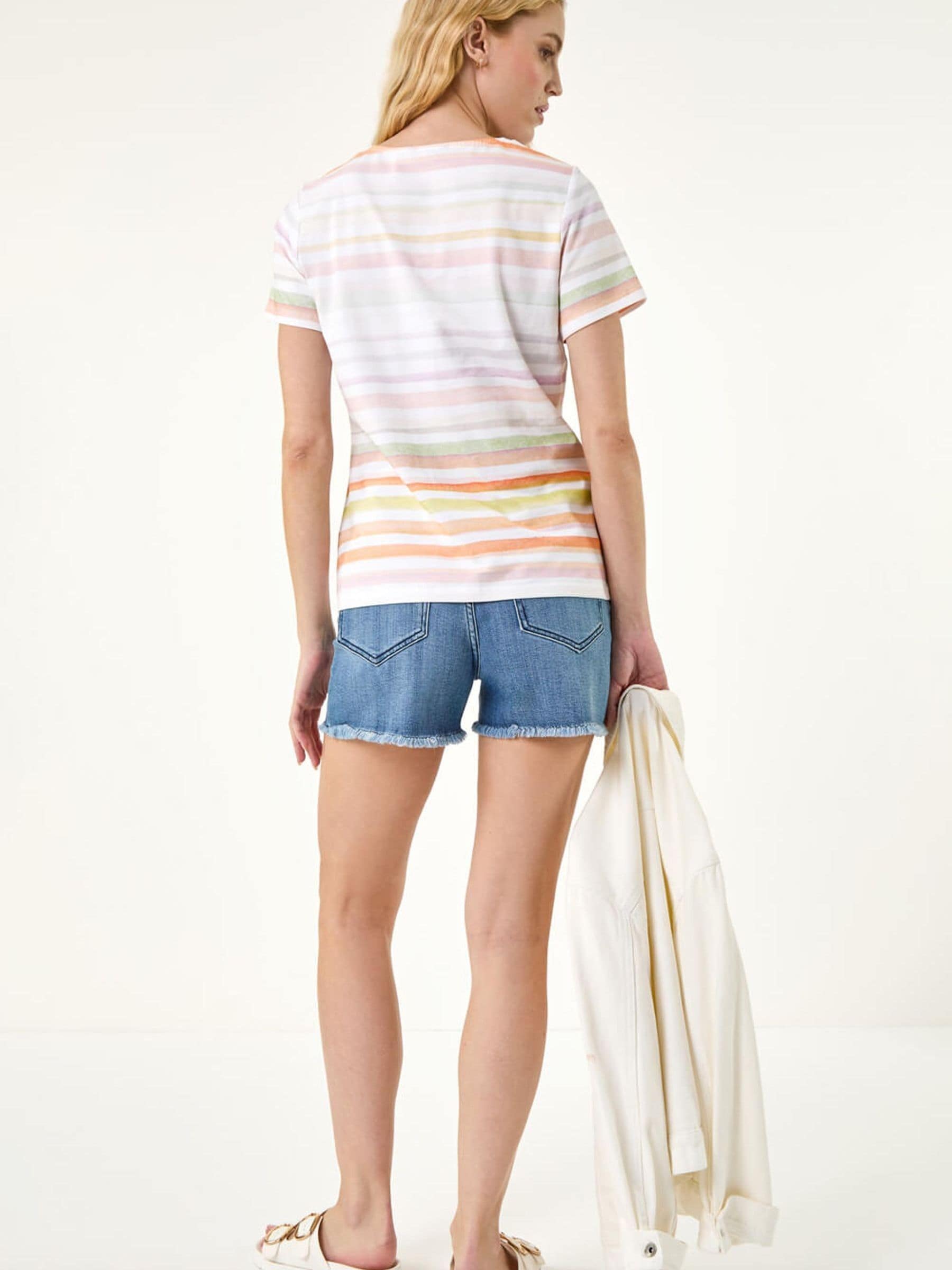 Buy Roman Pink Floral Stripe Top from the Next UK online shop