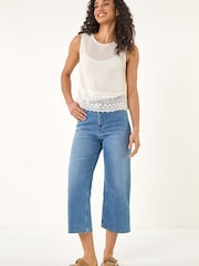 Top de crochê bordado romano - Imagem 2 de 5