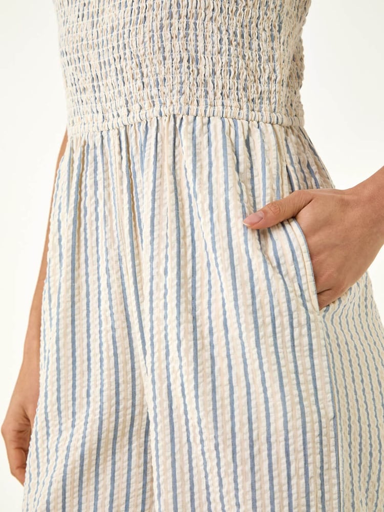 Roman Cream Stripe Frill Jumpsuit - Image 5 of 5