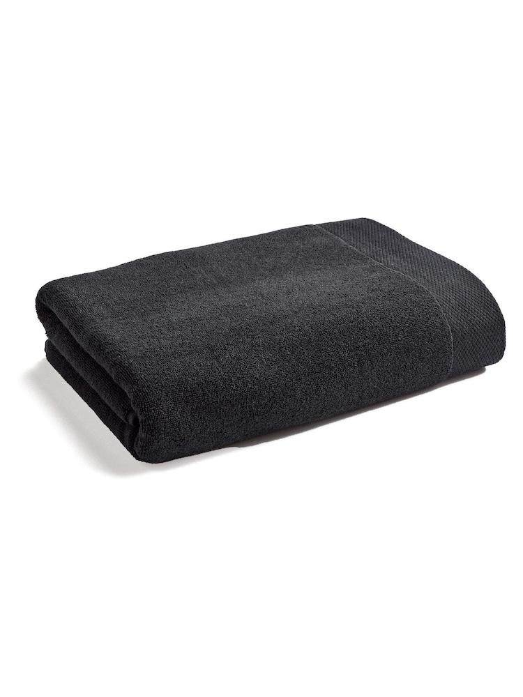 Christy Black Luxe Heavyweight Turkish Cotton Towel - Image 3 of 3