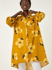 Roman Yellow Longline Floral Print Blouse - Image 1 of 5