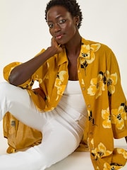 Roman Yellow Longline Floral Print Blouse - Image 2 of 5