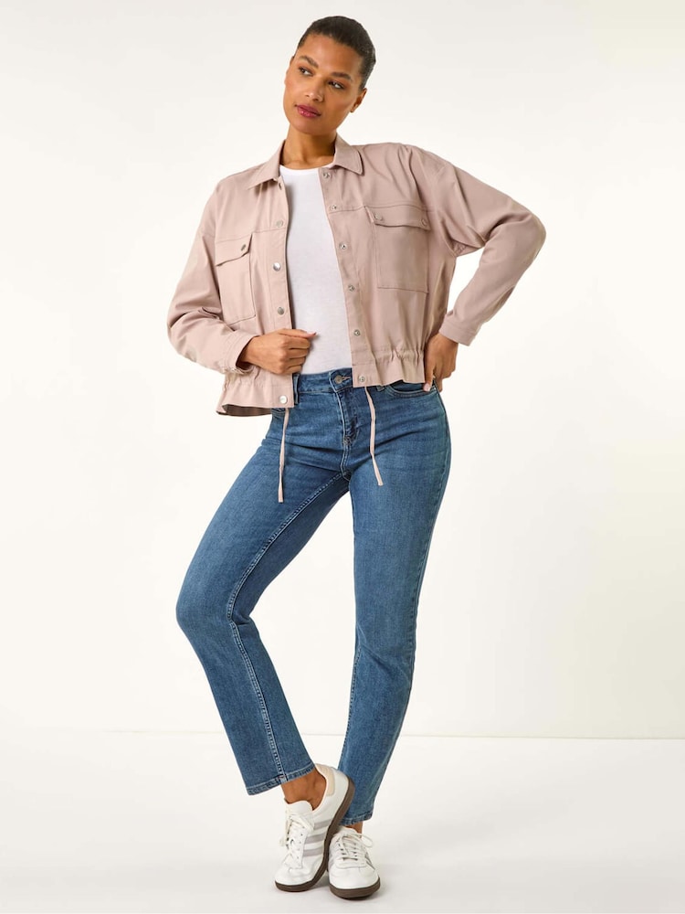 Roman Natural Utility Collared Pocket Jacket - Image 1 of 5