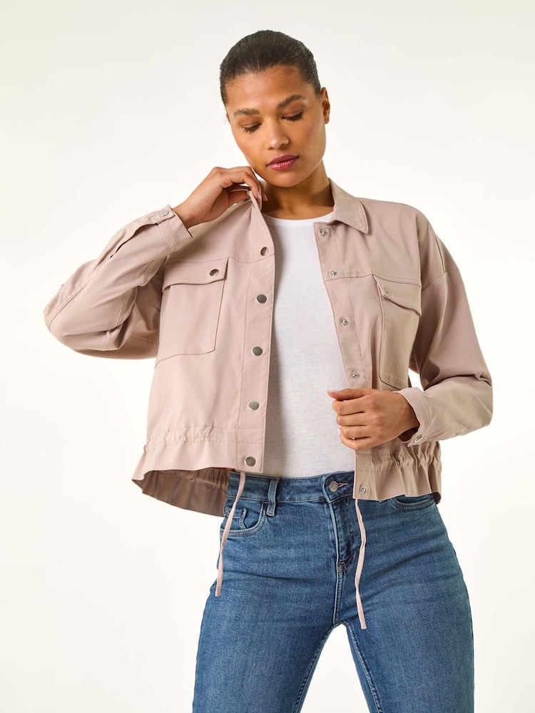 Roman Natural Utility Collared Pocket Jacket - Image 2 of 5