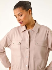 Roman Natural Utility Collared Pocket Jacket - Image 4 of 5