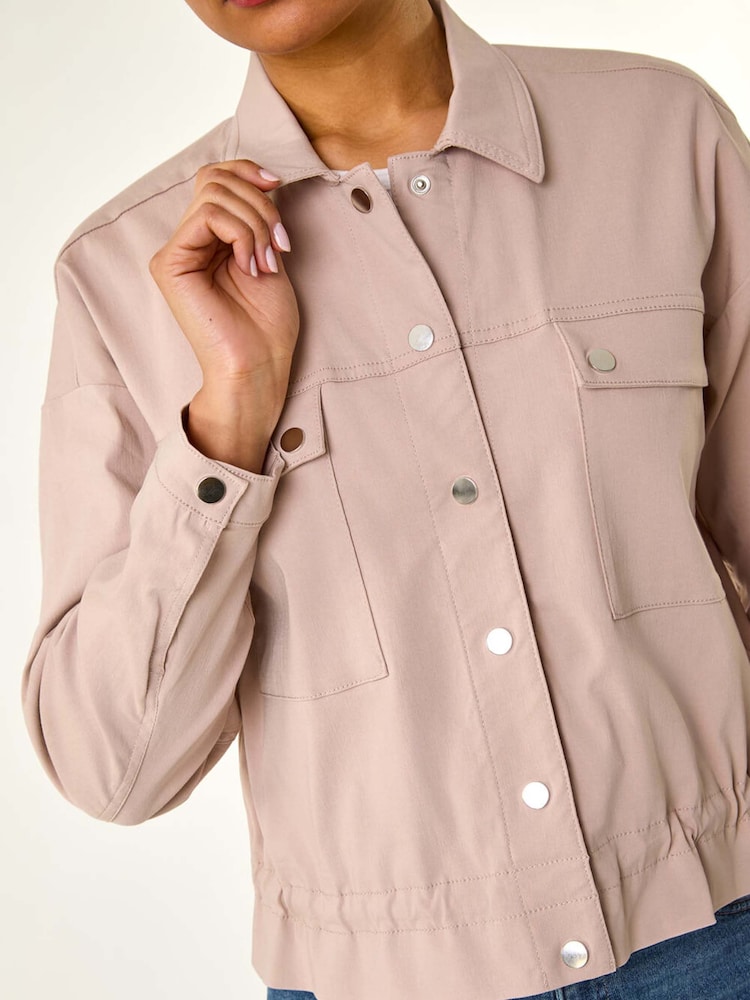 Roman Natural Utility Collared Pocket Jacket - Image 6 of 6 Roman Natural Utility Collared Pocket Jacket - Image 6 of 6