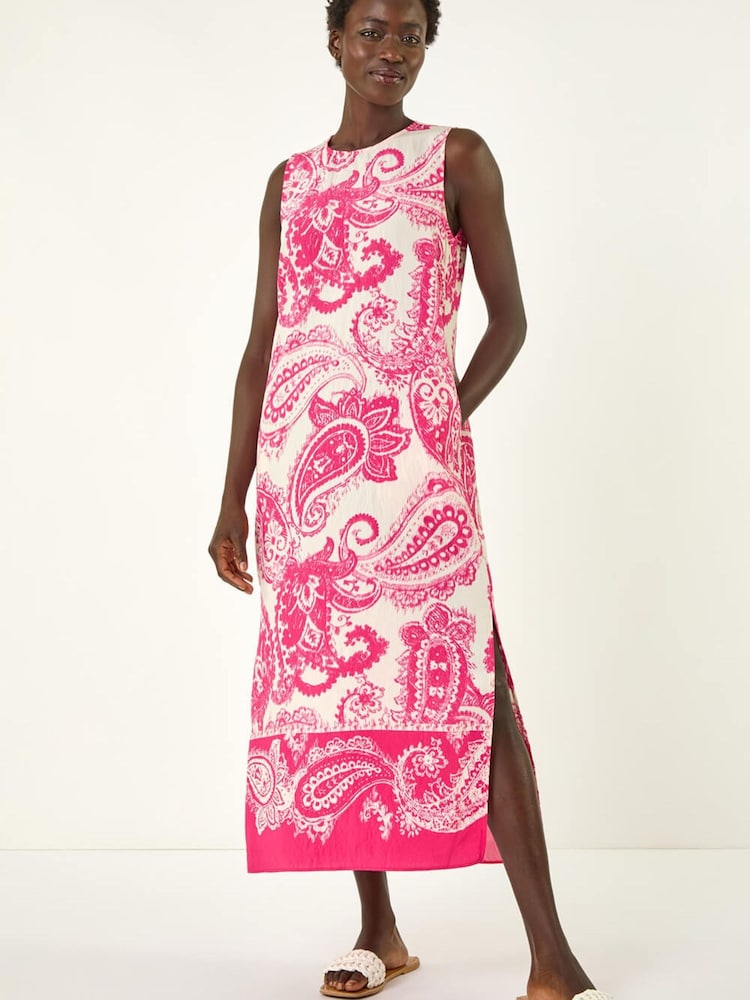 Roman Paisley-Print A-Linien-Midikleid - Bild 1 von 5
