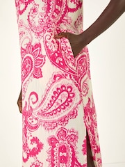 Roman Paisley-Print A-Linien-Midikleid - Bild 5 von 5
