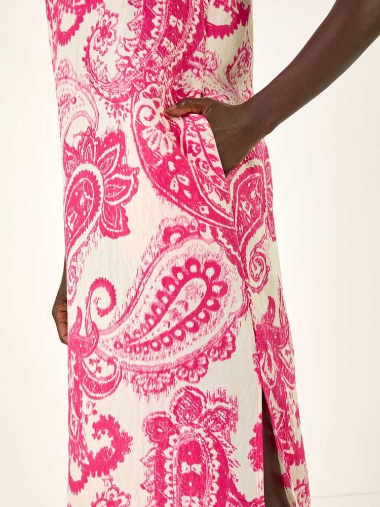Roman Paisley-Print A-Linien-Midikleid - Bild 5 von 5