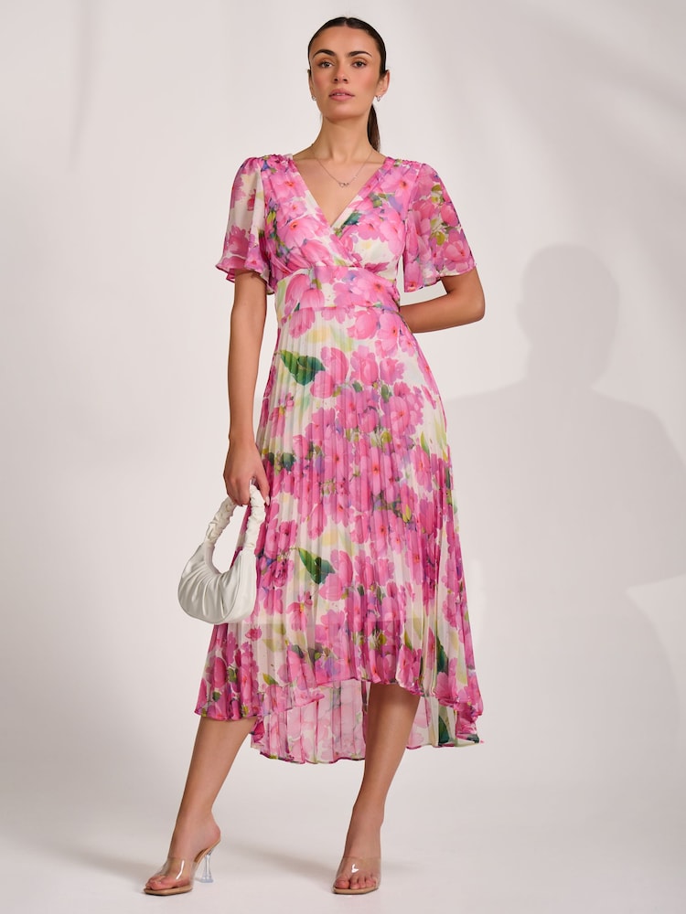 pink chiffon pleated dress Max Mara | Woman - Pliss-pleated chiffon dress - Pink