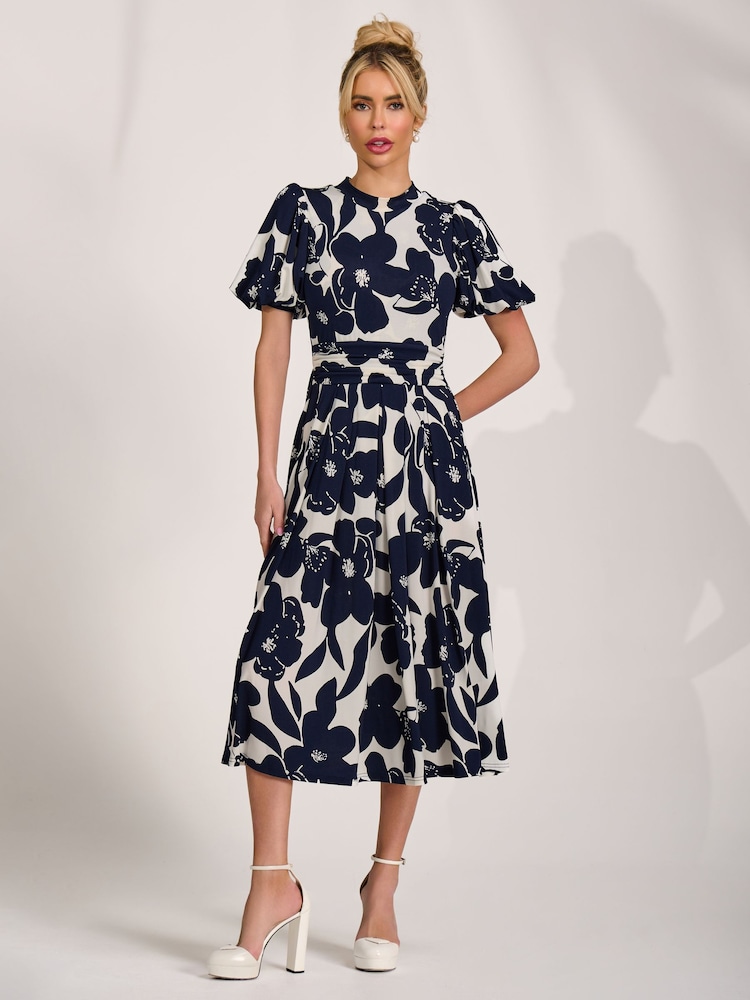jersey midi dress with sleeves Buy Jolie Moi Cream Turtle Neck Puff Sleeve from Next USA 30SWS