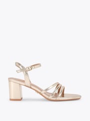 Carvela Gold Motto Block Sandals - Image 1 of 4