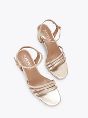Carvela Gold Motto Block Sandals - Image 2 of 4